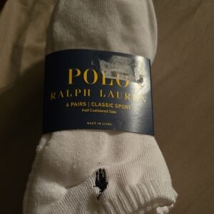 Polo by Ralph Lauren Men's Classic White Athletic Socks